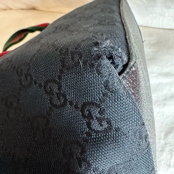 Authentic Gucci black mini canvas tote bag  (Vintage) - Picture 11 of 16